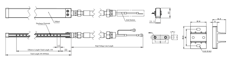 Specification of QP-F35B Static Eliminator